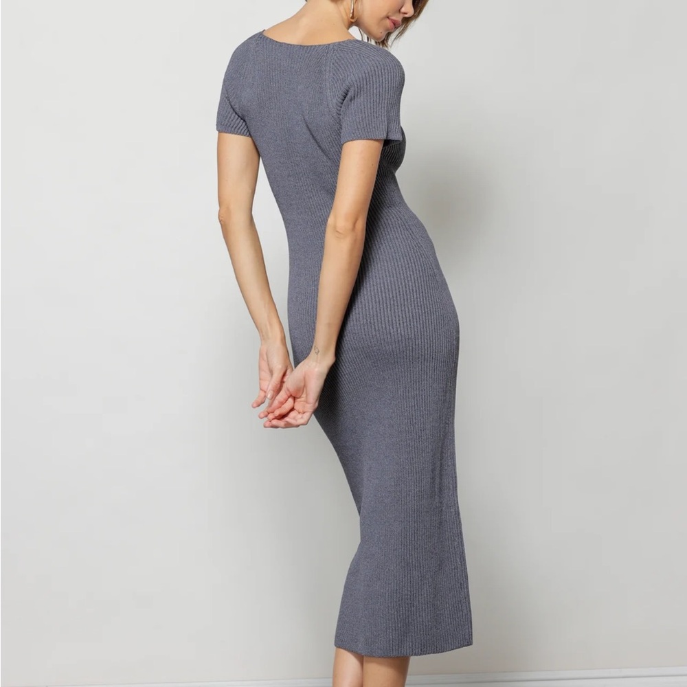 Line and Dot Sweater Bodycon Midi Dress - S NWOT